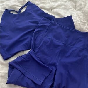 Girlfriend Collective Set! Dark blue/purple bra and leggings